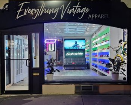 Vintage stores cover photo collage