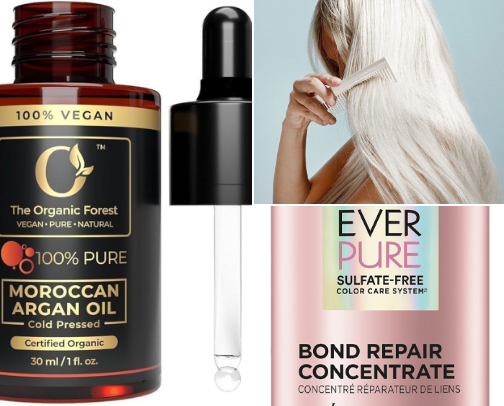 Hair products to restore damage hair cover photo collage