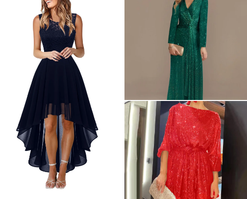 Wedding guest dress cover photo collage