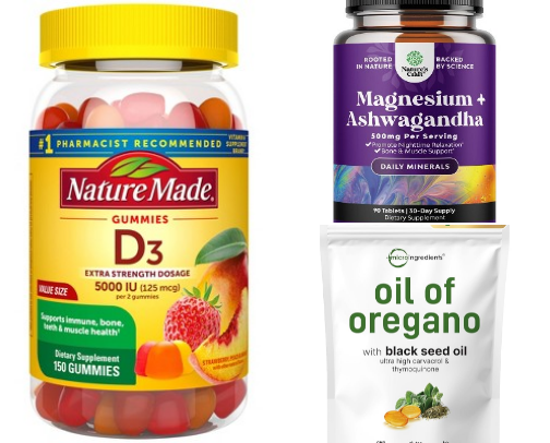 Vitamins & Supplements cover photo collage