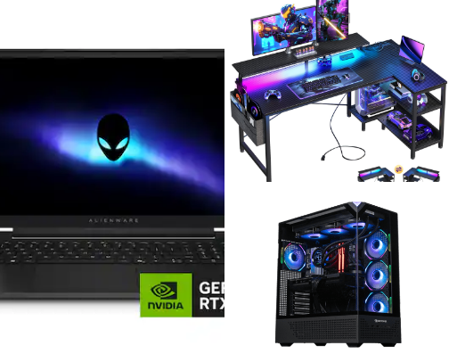 Gaming Setup Essentials cover photo collage