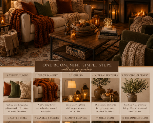 Cozy Autumn Home Decor Ideas cover photo collage