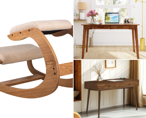 Cozy, stylish and ergonomic home office finds cover photo collage