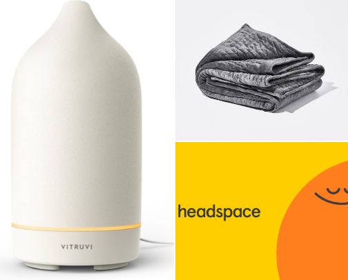 Stress-Relief Essentials: 25 Tools to Calm Your Mind and Recharge Your Energy cover photo collage