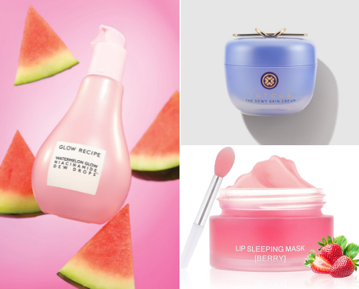Products that made me obsessed with my own skin🌹🧖🏼‍♀️💧🧴 cover photo collage