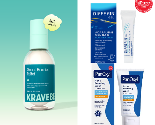 My skincare routine with cystic acne 🧼🫧💆‍♀️ cover photo collage