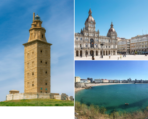 “Must-Visit Spots in La Coruña, Spain” cover photo collage