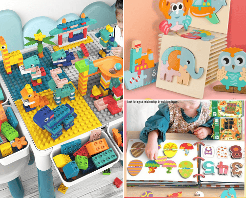 Montessori kids toys🧸 cover photo collage
