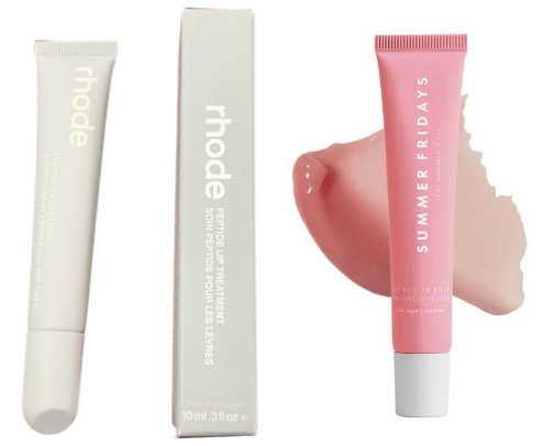 Lip products for a clean girl look cover photo collage