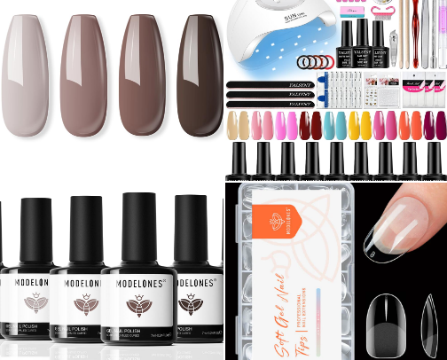 At home nails cover photo collage