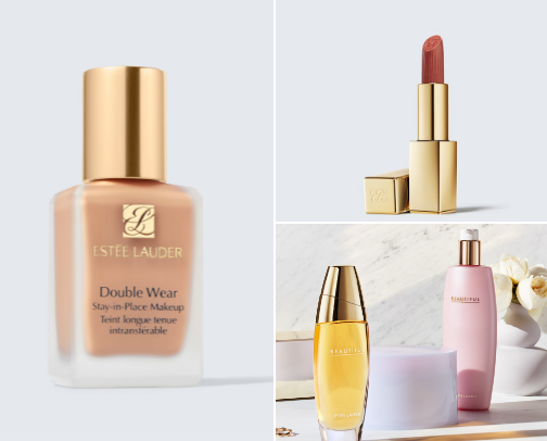 Estée Lauder Beauty Products cover photo collage