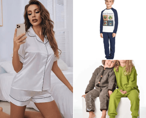PYJAMAS FILLES GARÇONS cover photo collage