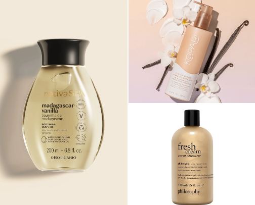 It girl vanilla products 🤍✨✨ cover photo collage