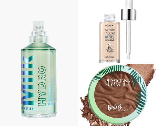 The perfect and (mostly) affordable makeup routine for dry skin✨🪽 cover photo collage