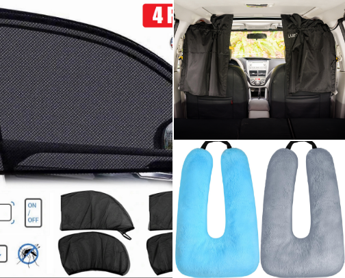 Useful Accessories for sleeping in the Car cover photo collage
