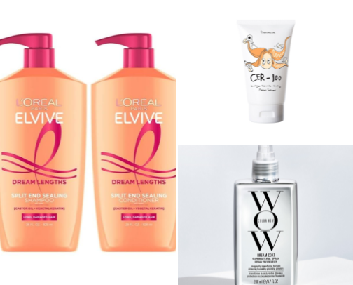 vital products for shiny, manageable, and ultimate healthy hair for all-year round cover photo collage