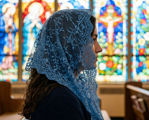 Catholic Veils for Mass cover photo collage