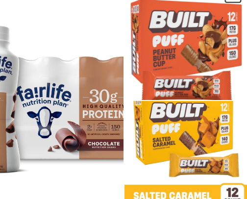 My Favorite Protein Drinks, Powders, Snacks & More cover photo collage