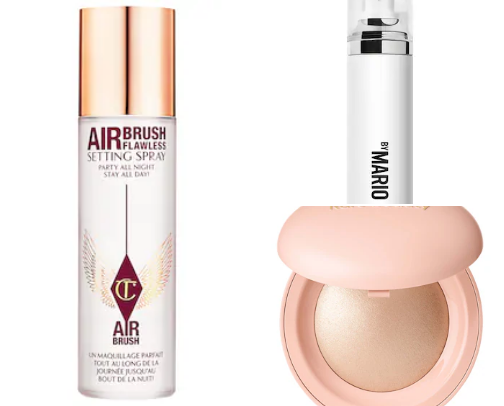 Setting spray & highlighters🪄 cover photo collage