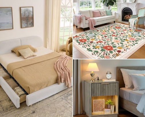Bedroom makeover cover photo collage