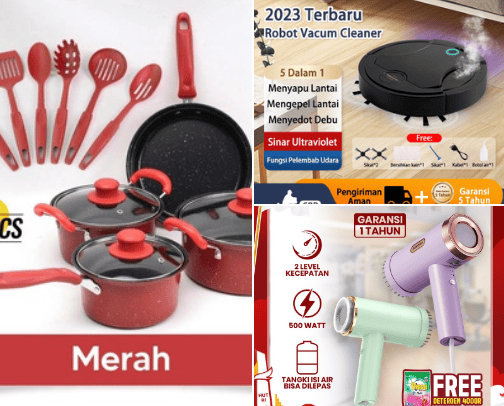 Saya akan rekomendasi kan Peralatan rumah tangga  & furniture yg bagus dan awet cover photo collage