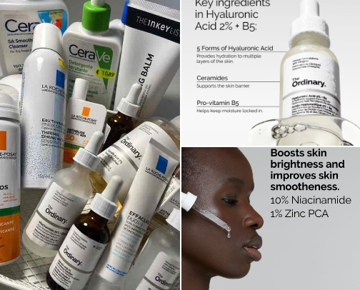 Affordable simple skincare routine cover photo collage
