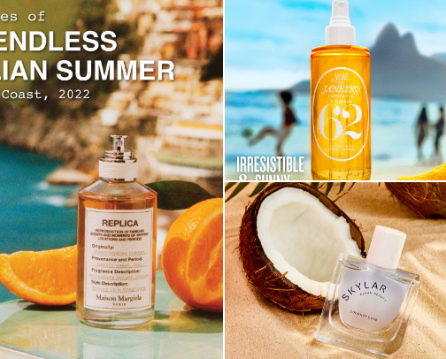 Summer go to fragrances cover photo collage