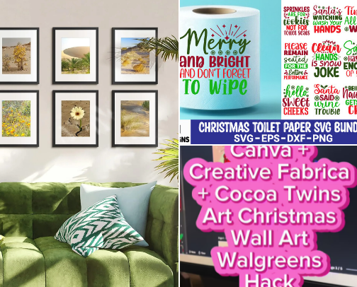 Christmas Wall Art Haul cover photo collage