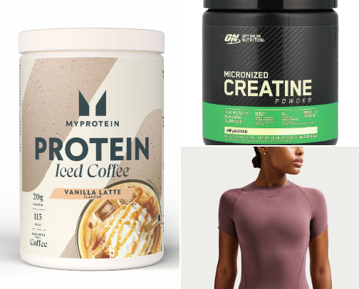 Daily Fitness Essentials & High-Protein Fuel 🏋️‍♀️✨ cover photo collage