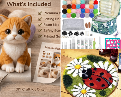 Amazing craft and embroidery kits—I'm absolutely crazy about them. cover photo collage