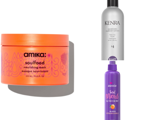 hair products cover photo collage