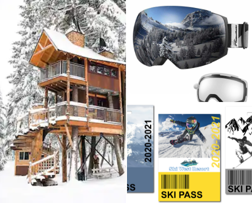 SNOWBORDING/SKI Trip essentials cover photo collage