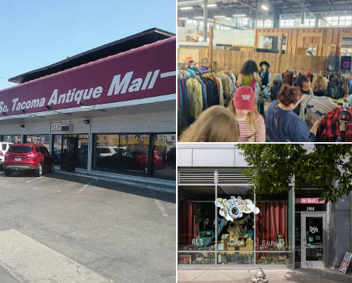 Thrifting in Tacoma, no gatekeeping! cover photo collage