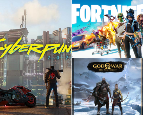 Video games (PlayStation/Xbox) cover photo collage