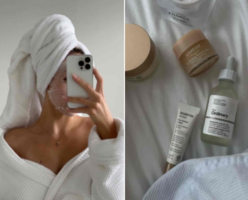 Glowy hydrating skin care 🥒🧖‍♀️✨ cover photo collage