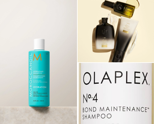 Hair care products cover photo collage