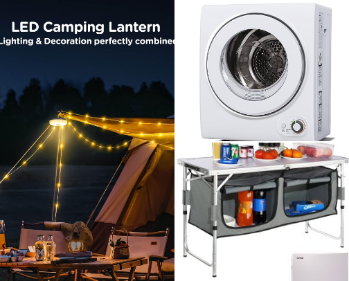 Camping essentials cover photo collage