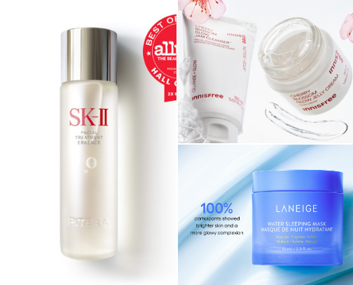 products for korean glass skin ✨ cover photo collage