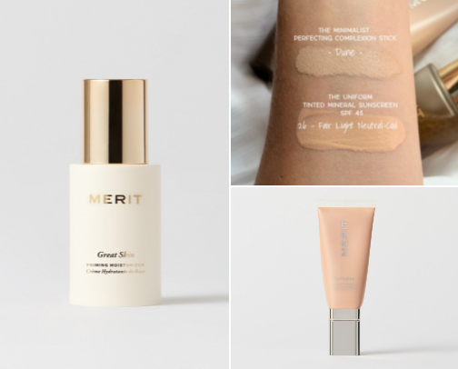 No makeup, makeup look using Merit! cover photo collage