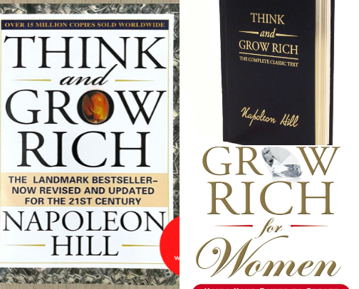 Think and Grow Rich: The Landmark Bestseller Now Revised and Updated for the 21st Century (Think and Grow Rich Series) success companion library cover photo collage