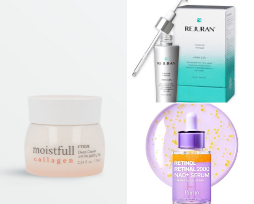 Products face korean skincare cover photo collage