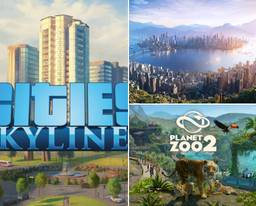 These are the city builder Games I can't live without. cover photo collage