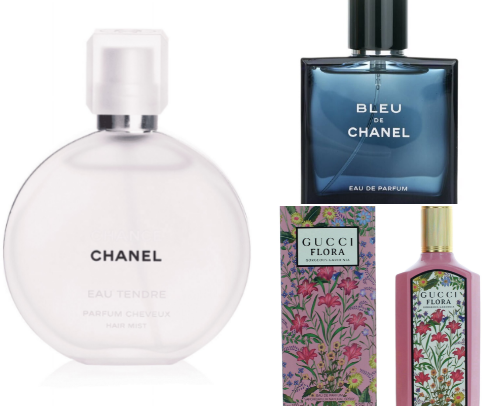 Luxury Perfumes cover photo collage
