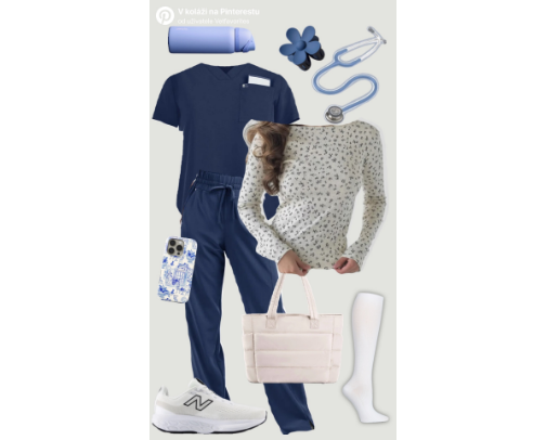 Blue clinic outfit inspiration 🪻 cover photo collage