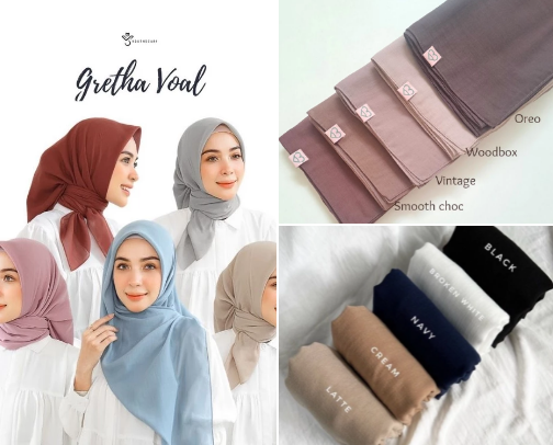 square hijab cover photo collage