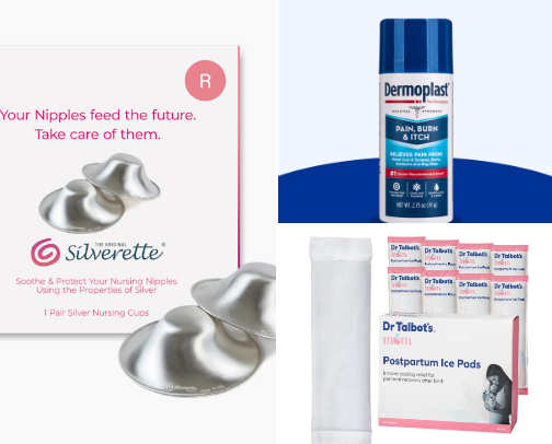 Postpartum essentials I used every SINGLE DAY postpartum cover photo collage
