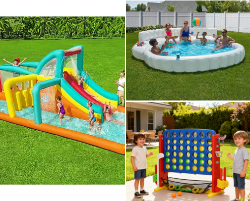 Outdoor Summer Fun at Home for Kids! cover photo collage