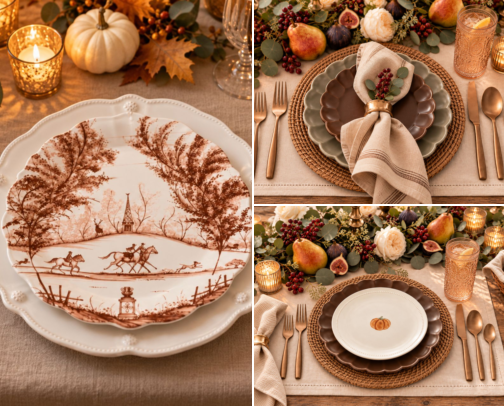 The Thanksgiving & Friendsgiving Table Edit | Beautiful Tablescape Ideas & Hosting Finds cover photo collage