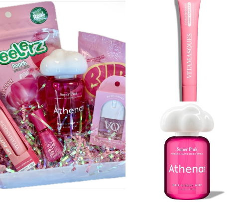 Pink themed gift basket 💕💅🏻🌸 cover photo collage