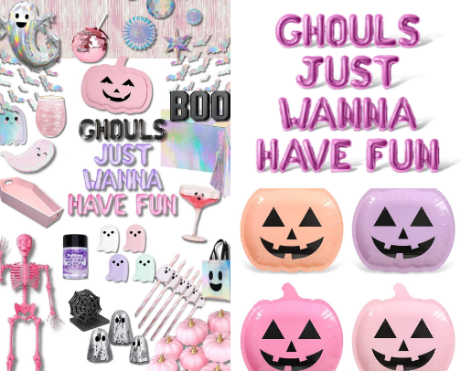 Ghouls Just Wanna Have Fun Party Theme cover photo collage